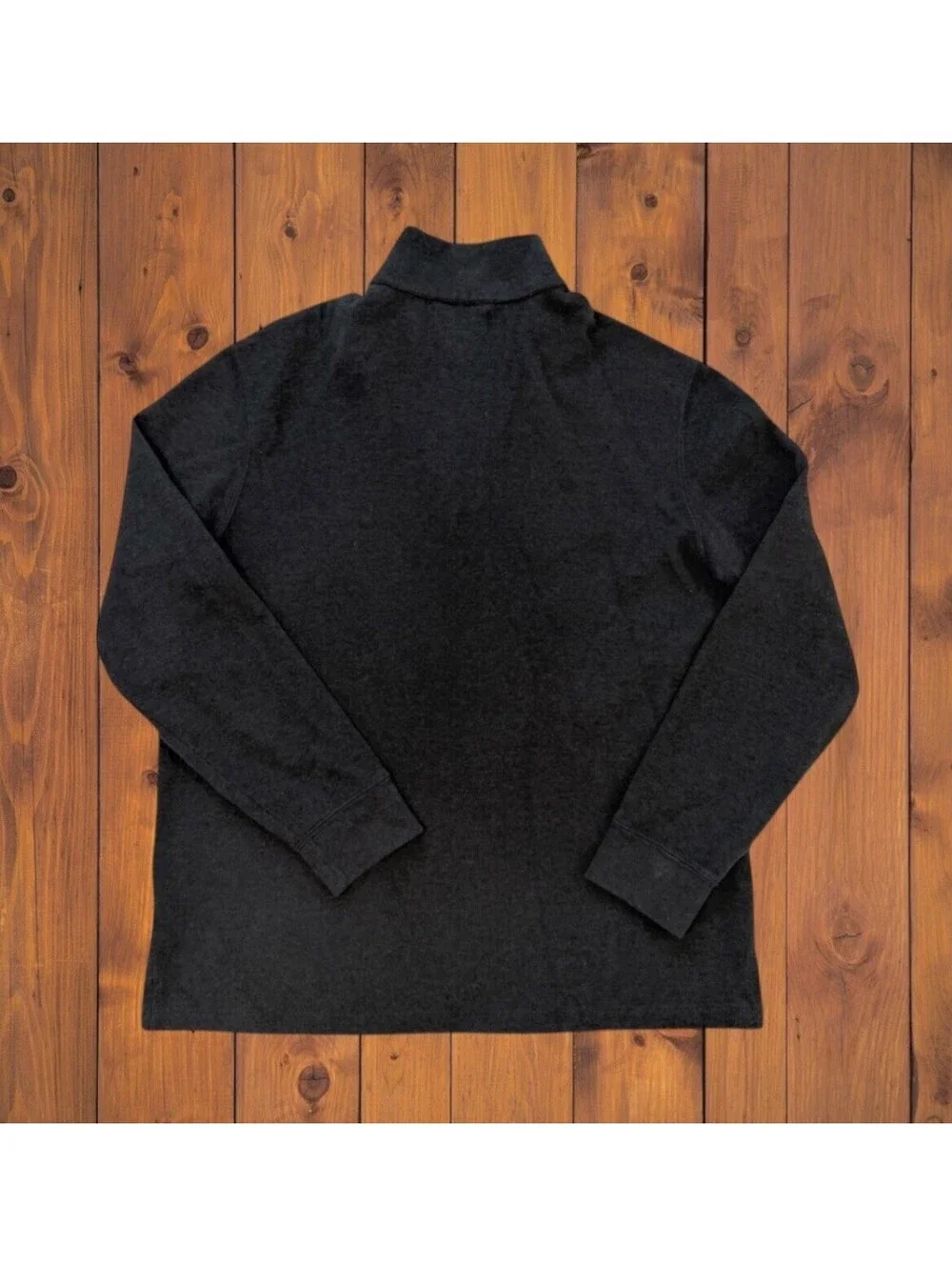 Vintage Polo Ralph Lauren Men’s Quarter Zip Pullover Charcoal Gray Size L Preppy